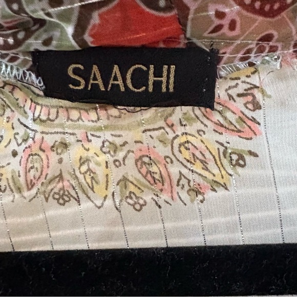 SAACHI Tie Front Botanical Kimono OS - Picture 5 of 7